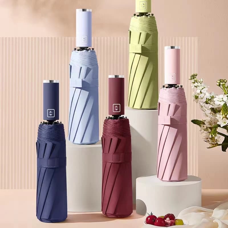 ร่มกันUV ร่มพับ ขนาดเล็ก กันฝนและแสงแดด น้ำหนักเบา พกพาสะดวก หลายสี โครงร่มและด้ามจับที่แข็งแรงทนทาน Umbrella รูปที่ 1