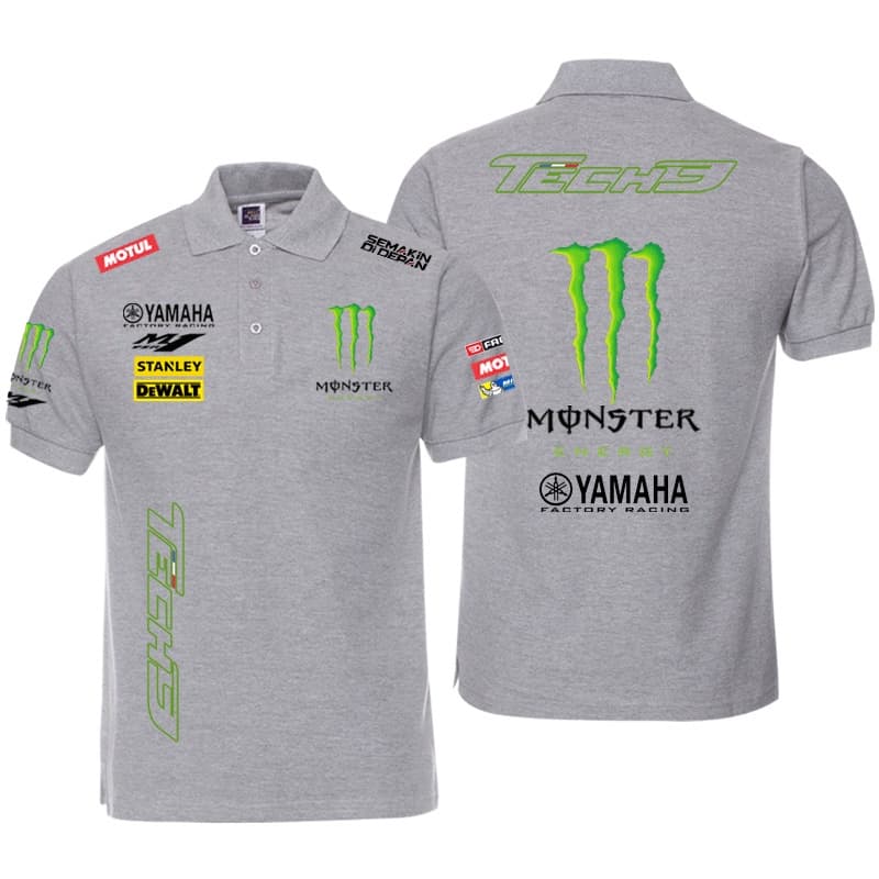 เสื้อโปโลแขนสั้น คอปก พิมพ์ลายทีมแข่งรถจักรยานยนต์ Moto GP สําหรับผู้ชาย รูปที่ 5