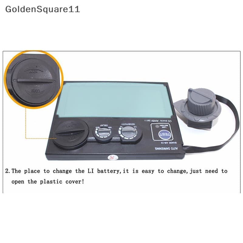 Gd หมวกกันน็อคเชื่อม เลนส์กรองแสงอัตโนมัติ พลังงานแสงอาทิตย์ TIG Goldensquare รูปที่ 9