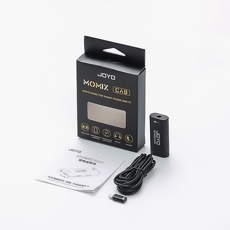 JOYO MOMIX CAB Mini Audio Mixer กีตาร์บันทึก Webcasting Live Stream แบบพกพาพ็อกเก็ตการ์ดเสียง Plug and Play รูปที่ 9