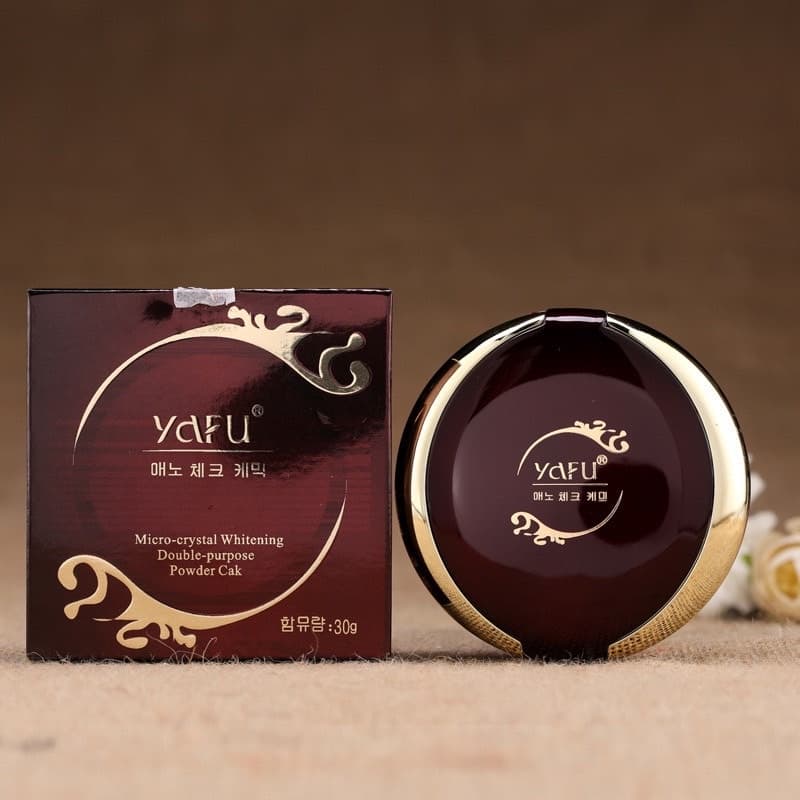 Yafu ยาฟู แป้งผสมรองพื้น สูตรไวท์เทนนิ่ง ตลับแดง 2ชั้น 30g รูปที่ 4
