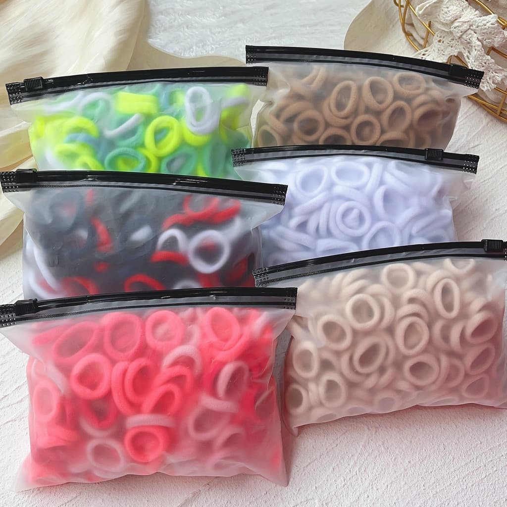 ยางรัดผมสีพื้น เรียบง่าย 20 ชิ้น/เซต ยางยืด คาดผม เชือกรัดผม เครื่องประดับผม สําหรับเด็กผู้หญิง ที่ใส่หางม้า รูปที่ 3