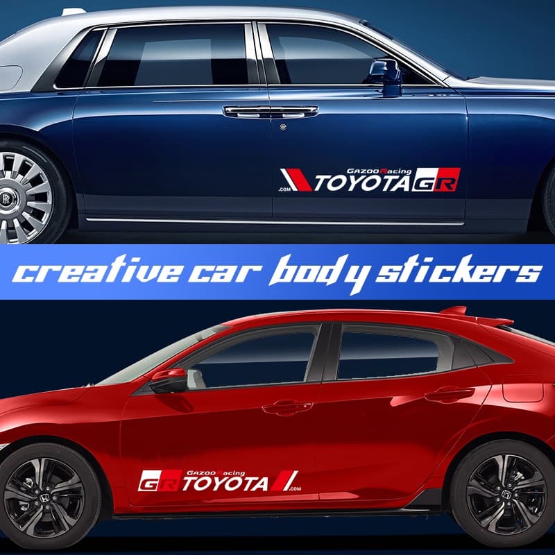 สติกเกอร์ กันน้ํา ป้องกันรอยขีดข่วน สําหรับตกแต่งประตูรถยนต์ Toyota GR Prius Fortuner Corolla Cross CHR Camry Wish Vios Veloz Estima Sienta Yaris Ativ Altis Sienta bZ4X Hiace Hilux Revo รูปที่ 4