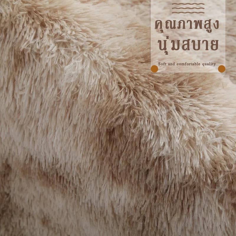 พรม พรมขนนุ่ม พรมเช็ดเท้า พรมสี่เหลี่ยมปูหน้าประตูปูห้องน้ำ ขนาด40*60cm สีขาวสีขมพูสีกากีสีเทา แต่งห้องสวย รูปที่ 6
