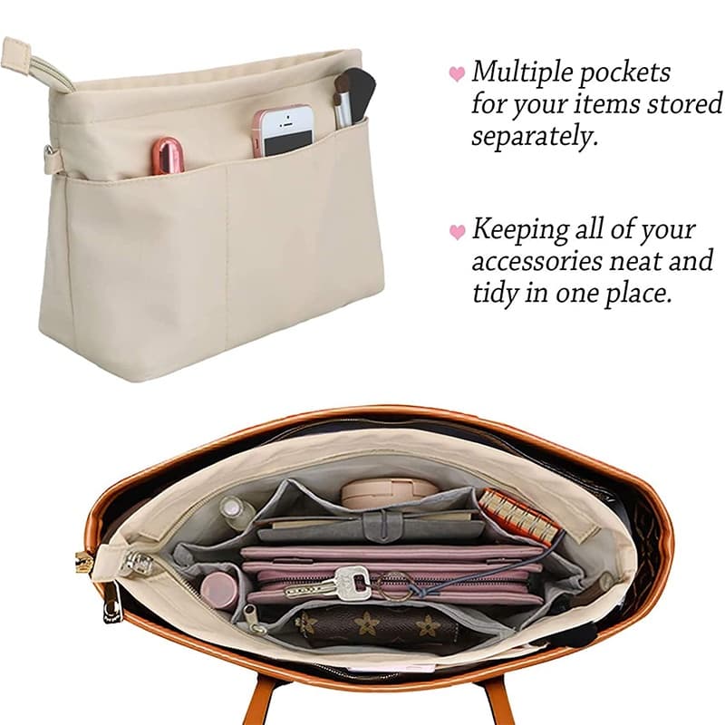 LONGCHAMP กระเป๋าไนลอนออแกไนเซอร์ใส่กระเป๋าถือหรูหรา ซิปกระเป๋าด้านใน 13 ช่อง รูปที่ 4