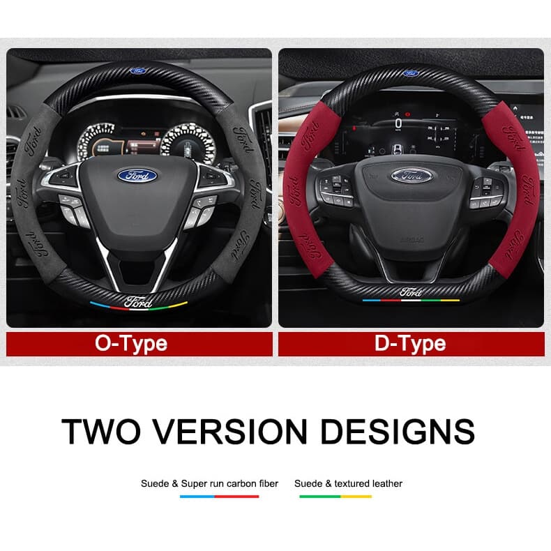 ปลอกหุ้มพวงมาลัยรถยนต์ หนังนิ่ม กันลื่น สําหรับ Ford Focus 2 3 Fiesta Mk7 Mondeo Mk4 Party Mk1 Mk2 Transit Fiesta Everest Ranger F150 รูปที่ 8
