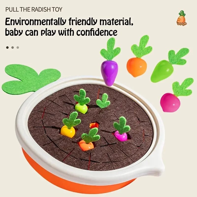 Montessori ของเล่นเพื่อการศึกษา เกมดึงหัวไชเท้าสนุก การเรียนรู้เด็กก่อนวัยเรียน การฝึกความจํา ของเล่นพัฒนาการ รูปที่ 7