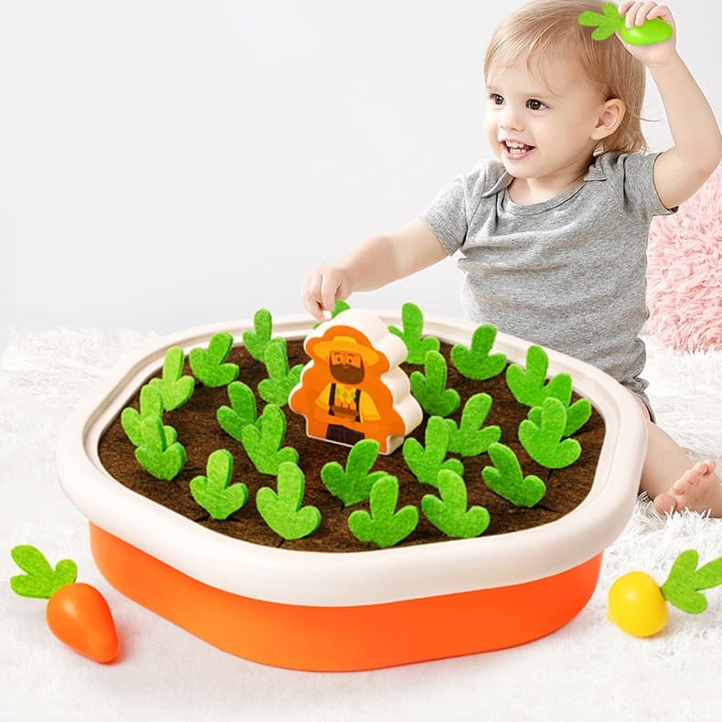 Montessori ของเล่นเพื่อการศึกษา เกมดึงหัวไชเท้าสนุก การเรียนรู้เด็กก่อนวัยเรียน การฝึกความจํา ของเล่นพัฒนาการ รูปที่ 2