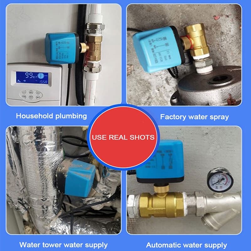 วาล์ว มอเตอร์วาล์ว บอลวาล์ว 2 สาย เปิดได้ไม่ต้องอาศัยแรงดันนำ้ ทองเหลือง Ball Valve ปกติปิด จ่ายไฟเปิด หยุดจ่ายไฟ รูปที่ 5