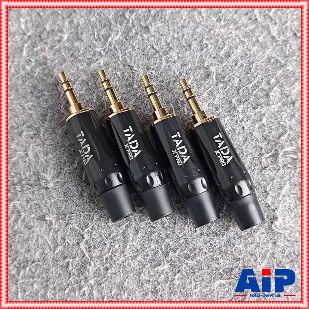 แพ็ค4ตัว TADA GYJ-04BK ปลั๊ก TR-ST สีดำขั้วทอง แจ็คสเตอริโอ3.5mm P.TR-STตัวผู้ GYJ04BK GYJ 04BK เอไอ-ไพศาล รูปที่ 6