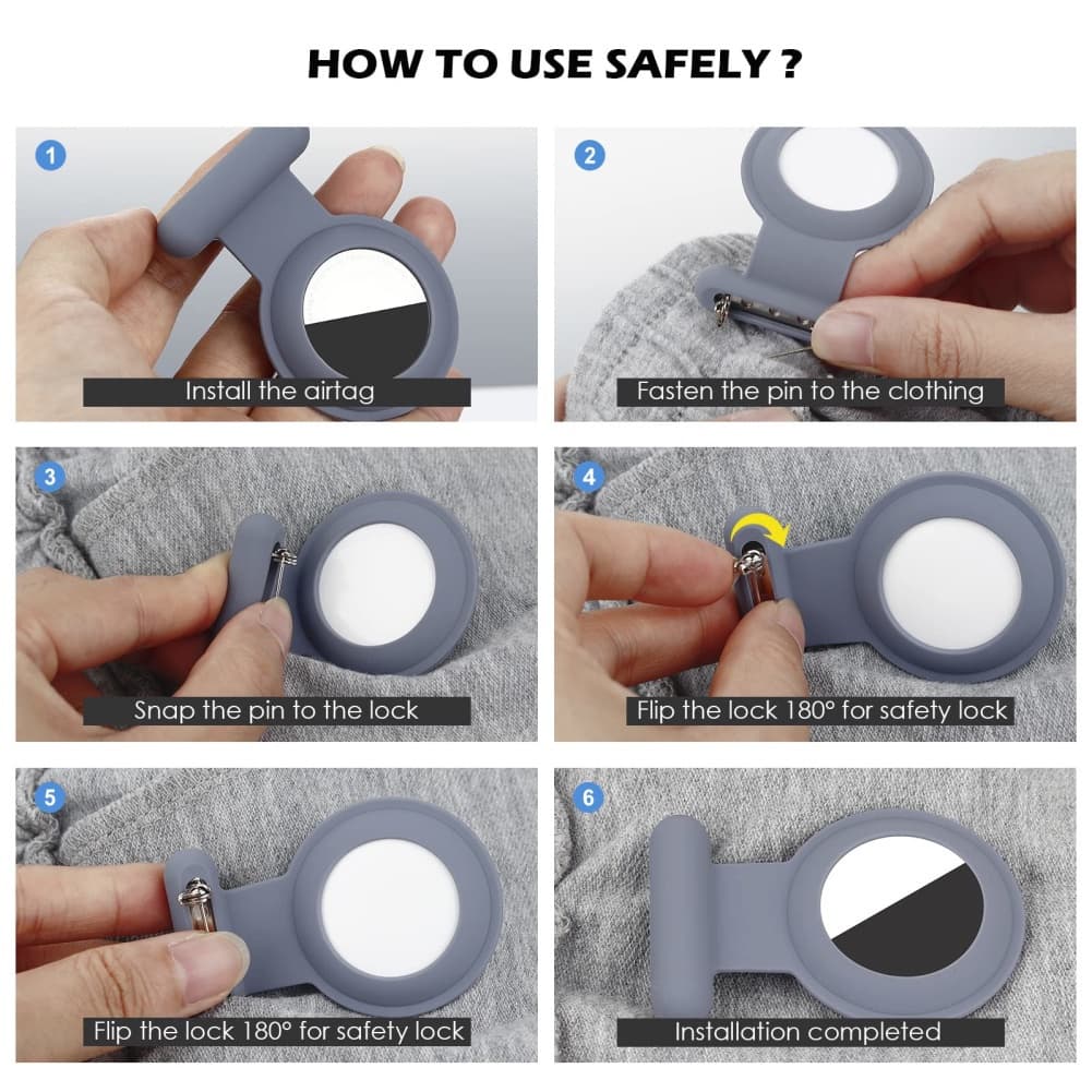 Airtag Tracker Pin กรณีป้องกันสําหรับ Airtags ซิลิโคน Shield Coverfor Boy Sleeve Protector เสื้อผ้าสําหรับผู้สูงอายุสุนัข Tracker Accessorie สําหรับ Air กรณีแท็ก Believes รูปที่ 7
