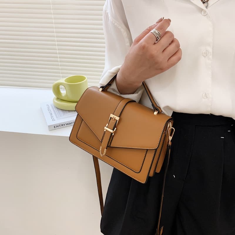 กระเป๋าถือ กระเป๋าสะพาย crossbody หนัง PU พรีเมี่ยม สวยหรู รูปที่ 5