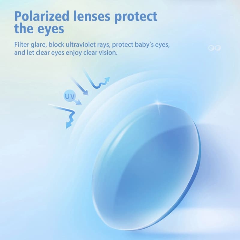 แว่นตาเด็ก น่ารัก แว่นกันแดด สำหรับเด็ก ป้องกันรังสี UV400 แฟชั่น สีทึบ รูปที่ 8