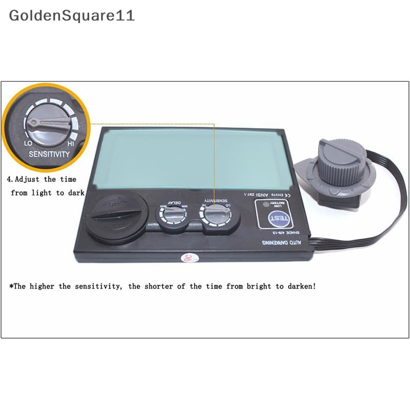 Gd หมวกกันน็อคเชื่อม เลนส์กรองแสงอัตโนมัติ พลังงานแสงอาทิตย์ TIG Goldensquare รูปที่ 2