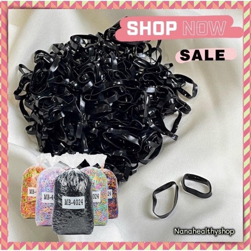 ร่วมโค้ด ยางรัดผมสีดำ สีสัน คละสี 200กรัม/ 1 กิโลกรัม คุณภาพดี คุ้มค่าราคา ไม่กินผม ยางรัดผมเกาหลี ราคาประหยัด รูปที่ 1