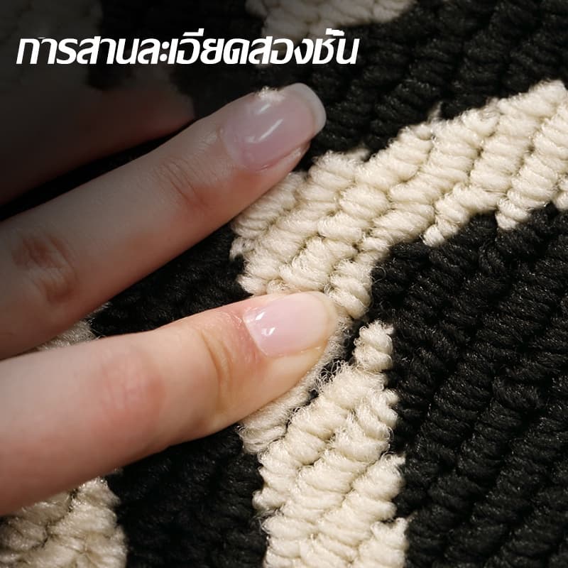 พรม พรมเช็ดเท้า การดูดซึมน้ําและกันลื่น กําจัดฝุ่นและทนต่อการสึกหรอ ใช้ที่ทางเข้า 50*80CM รูปที่ 3