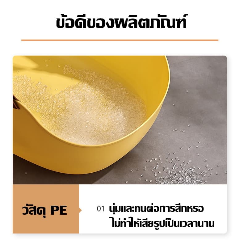 กระบะทรายแมวพกพากระบะทรายแมว ทนทานมาก 51*36*24ซม. พกพาสะดวก สามารถมือถือได้ สามารถกันน้ำได้ รูปที่ 8