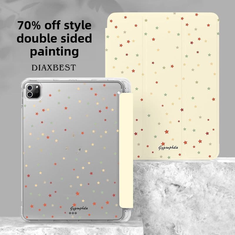 เคสtpuเหมาะสําหรับipad Gen 2022/2023 Gen 5/6/7/8/9 Air1/2/3/4/5 M1/2 Min4/5/6 Pro11 2020/2021 Gen 10 2022 Graffiti Stars รูปที่ 2