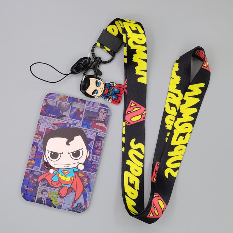อะนิเมะ GUNDAM Work Card Holder Lanyar กัปตันอเมริกา Batman Superman Lanyard แขวน Drop ของขวัญ รูปที่ 2