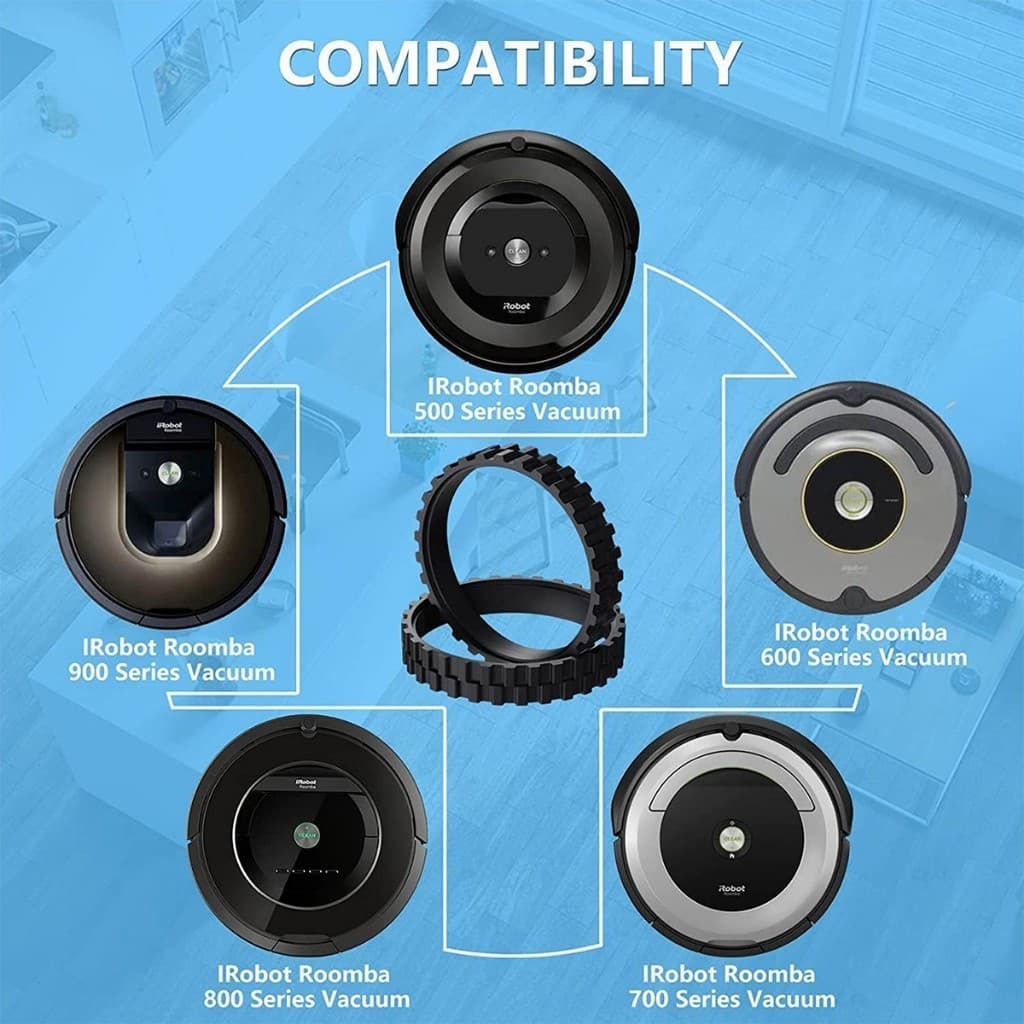 4ชิ้น แหวนยางหนัง แบบเปลี่ยน สําหรับหุ่นยนต์ดูดฝุ่นiRobot5/6/7/8/9 I7 E3 E5 อุปกรณ์เสริม รูปที่ 8