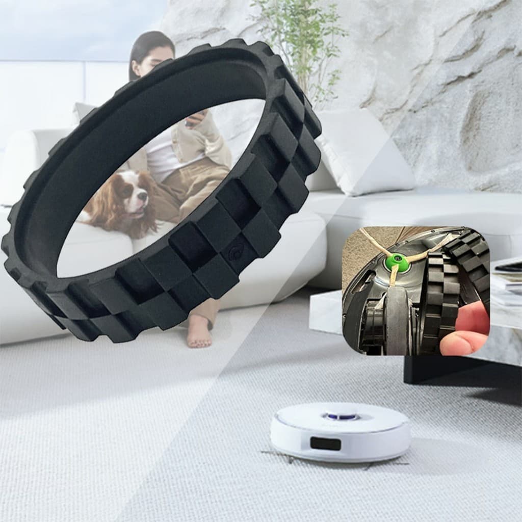 4ชิ้น แหวนยางหนัง แบบเปลี่ยน สําหรับหุ่นยนต์ดูดฝุ่นiRobot5/6/7/8/9 I7 E3 E5 อุปกรณ์เสริม รูปที่ 4
