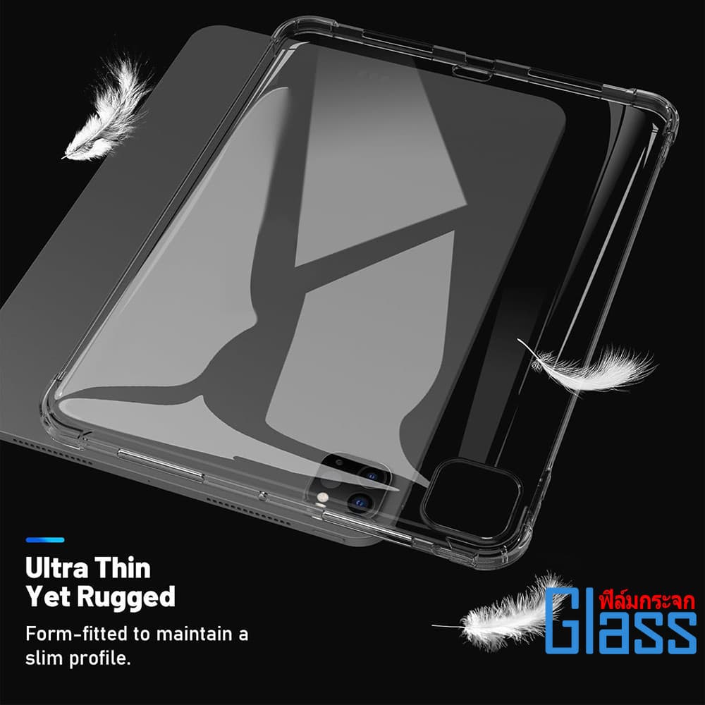 เคสใส กันกระแทก สำหรับ iPad 2/3Air 4/5/6 9.7 Pro 11 M4 2024 Gen 7/8/9/10 10.2/10.5 10.9 Mini 1/2/3/4/5/6 มีช่องใส่ปากกา รูปที่ 5