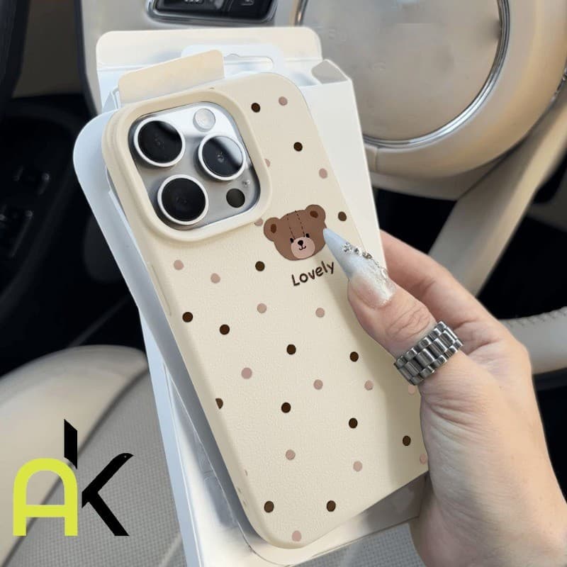 AK New! Ins เคสโทรศัพท์หนัง สำหรับ IPhone 11 12 13 14 15 16 Pro Max Xs Max XR 15 Pro Max 14 Pro Max รูปที่ 1
