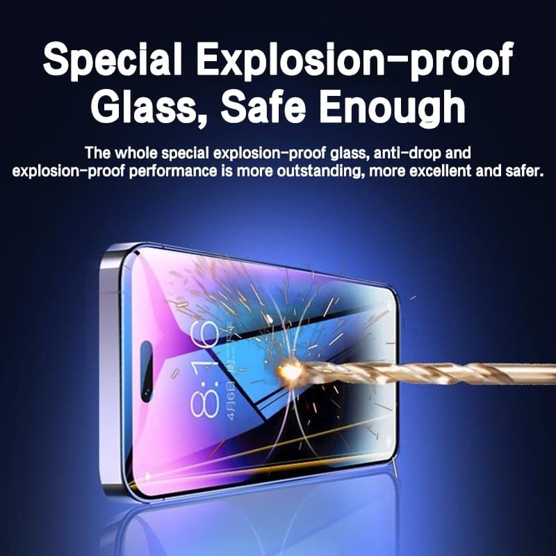 ทำความสะอาดฝุ่นโดยอัตโนมัติ ฟิล์มกระจก iphone สำหรับ17 16 11 15 14promax ติดง่าย แบบเต็มจอ HD 13/12/15plus/8/7plus/XR รูปที่ 5