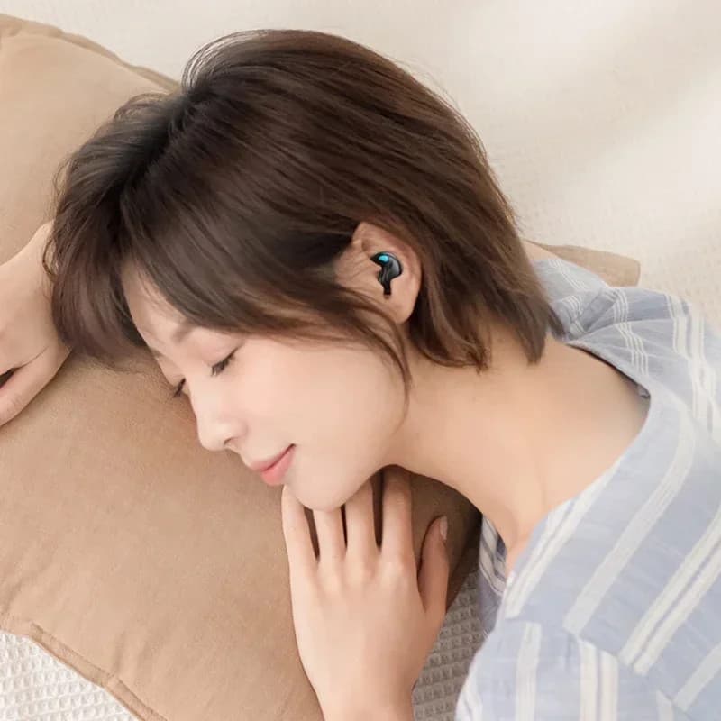 Senbenbao Sleeping หูฟังไร้สายมินิหูฟังสําหรับทํางาน TWS หูฟังบลูทูธสเตอริโอซ่อนชุดหูฟังพร้อมไมโครโฟน HD Call กันน้ํา X55 รูปที่ 5