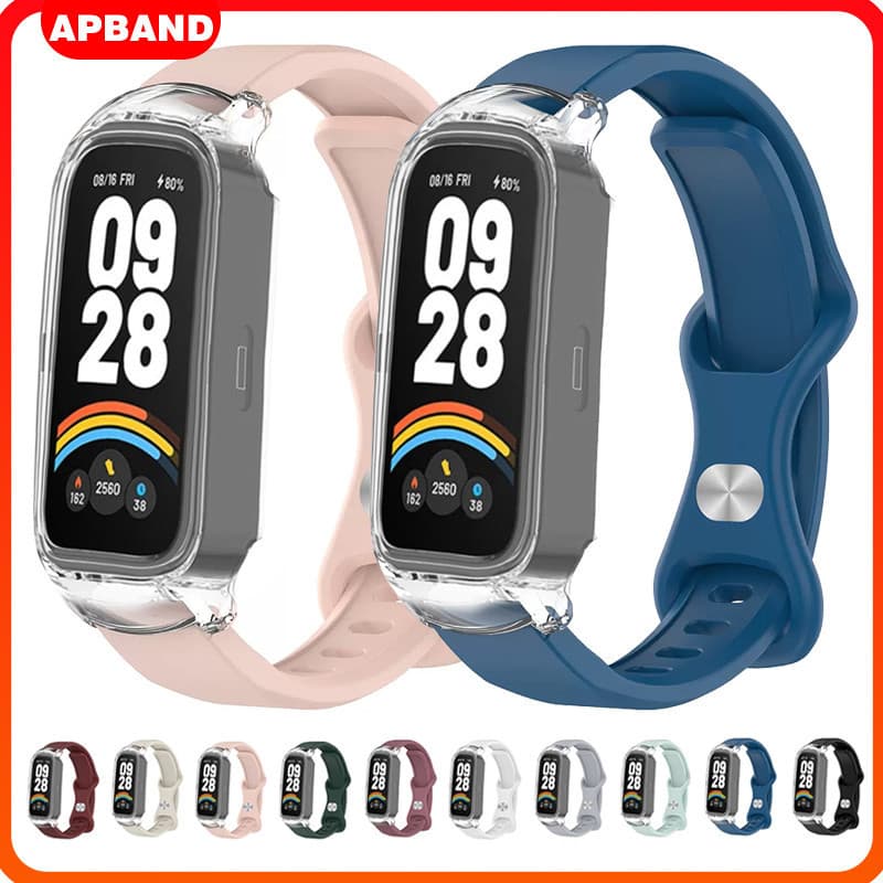 สายยาง PC Case for Smartwatch Mi Band 9 Active 8 Active/Redmi Band 3 2 ปกป้องหน้าจอ อุปกรณ์เสริม Soft Band รูปที่ 1