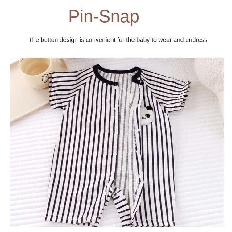 ฤดูร้อนสไตล์ใหม่เสื้อสเวตเตอร์ถักทารกแรกเกิด Romper การ์ตูน Folio Jumpsuit คอกลม Romper รูปที่ 4