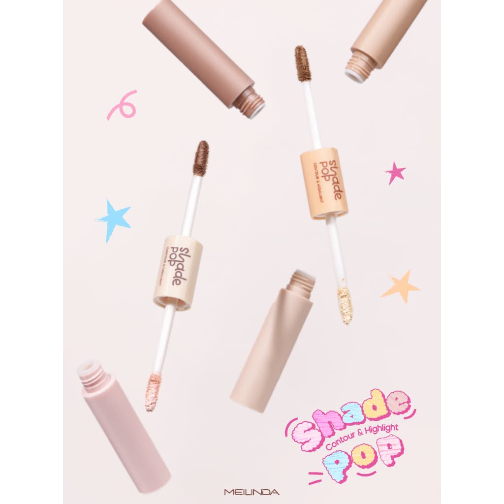 คอนทัวร์ & ไฮไลท์ เนื้อแมทท์ Meilinda Shade Pop Contour & Highlight รูปที่ 9