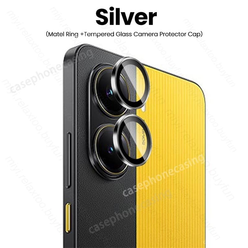 สําหรับ Redmi Turbo4 Turbo5 5G Xiaomi Poco X8 X7 Pro PocoX7 X7Pro 5G 2025 กรณี 3D กล้อง Protector ฝาครอบโค้งกระจกนิรภัย Matel แหวนกล้อง Protector รูปที่ 9