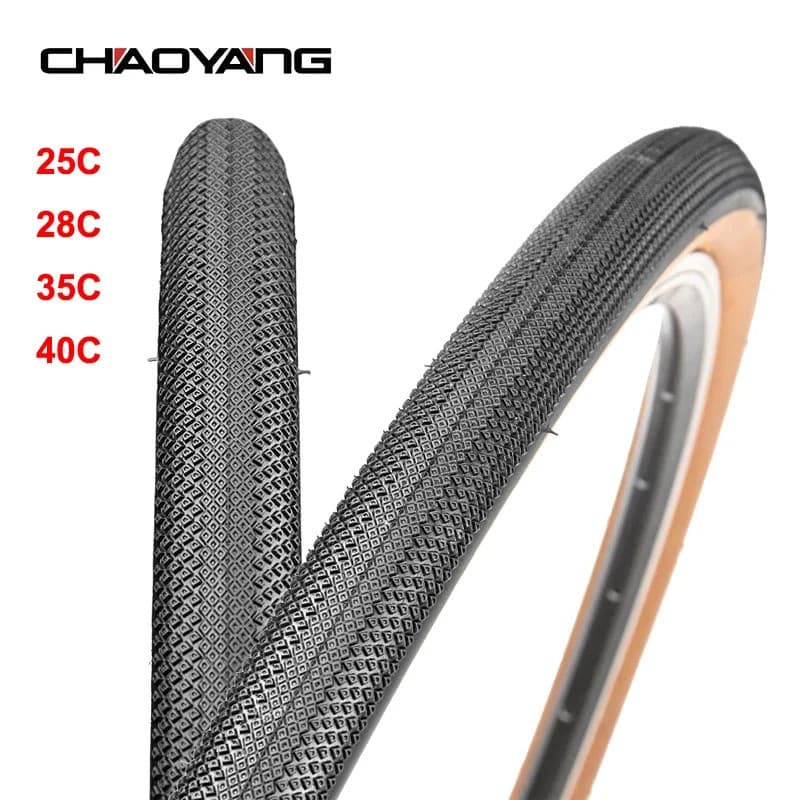 Chaoyang ARISUN ยางรถจักรยาน 700C 700x25/28/35/40C ยางจักรยานเสือหมอบ 60TPI ป้องกันการเจาะกรวดขี่จักรยาน tyre ประเภทลวดขอบสีเหลือง รูปที่ 1