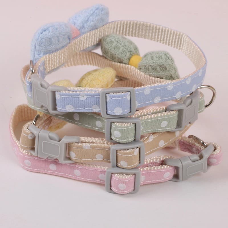 4 สี ปลอกคอแมว สไตล์ญี่ปุ่น ปลอกคอโบว์ Pet Collar ป้องกันการสูญหาย CW113 รูปที่ 4