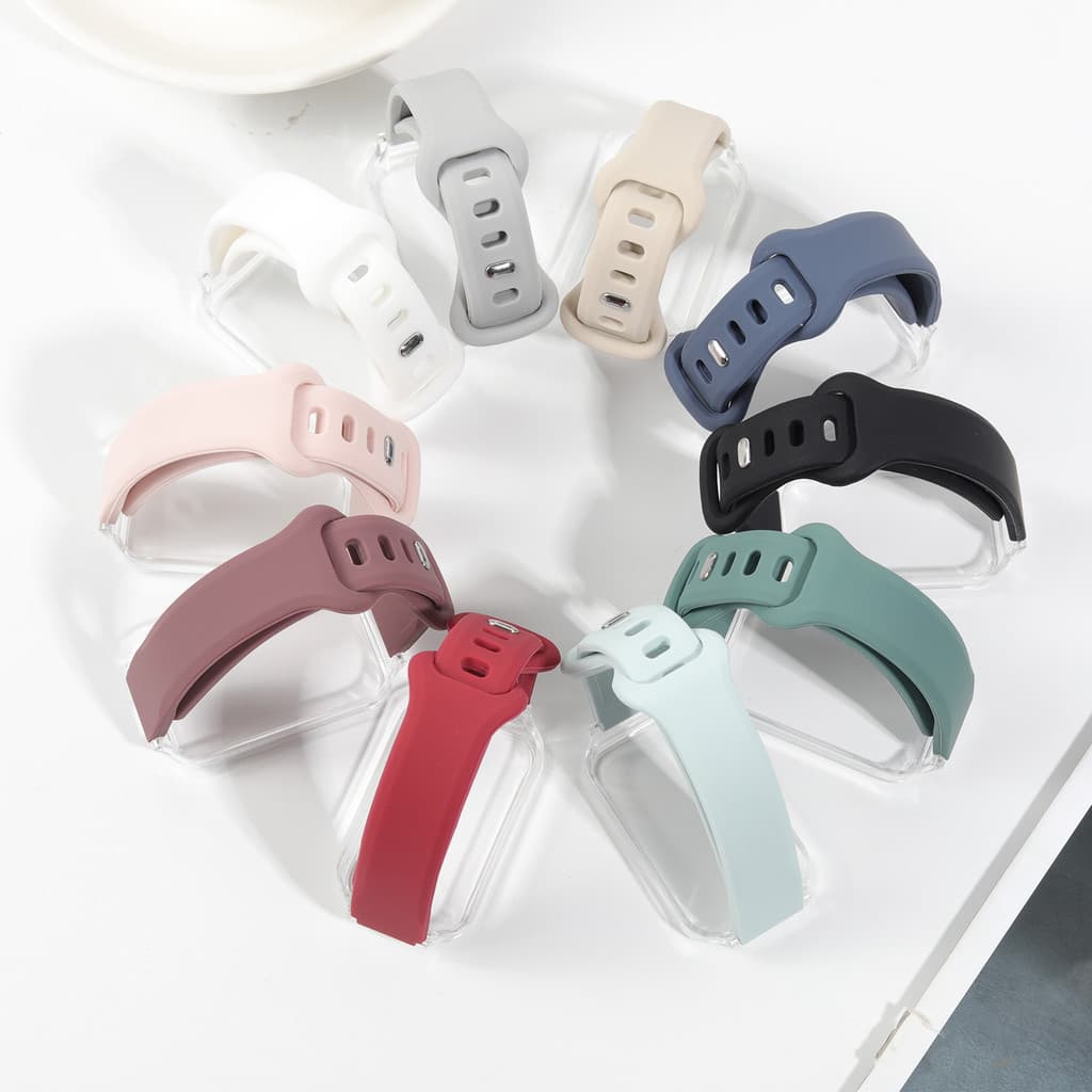 สายยาง PC Case for Smartwatch Mi Band 9 Active 8 Active/Redmi Band 3 2 ปกป้องหน้าจอ อุปกรณ์เสริม Soft Band รูปที่ 2