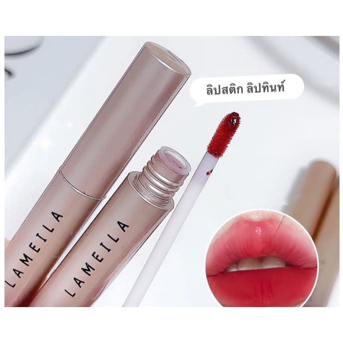V-shop :ลิปสติก-มี 6 สี ลิปทินท์ไม่ติดแมส เนื้อแมตต์ เนื้อแมตต์กํามะหยี่ ลิปลิปเนื้อเวลเวท มีหลายสีให้เลือก "C612" รูปที่ 3