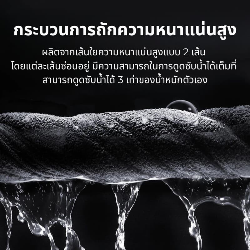 ผ้าไมโครไฟเบอร์ ผ้าเช็ดรถ ผ้าขนหนูหนังนิ่ม หนา นุ่ม ดูดซับได้ดี เช็ดรถ บ้านๆ รูปที่ 4