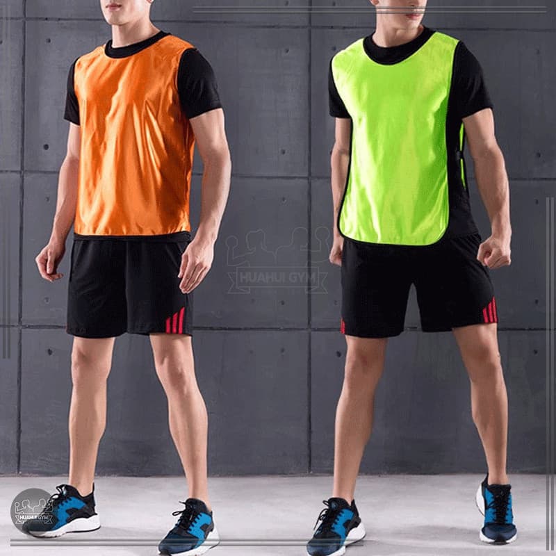เสื้อกั๊กฟุตบอล เสื้อแบบเปิดข้าง Training Vest ผ้าโพลีเอสเตอร์ เบา นุ่ม ระบายอากาศได้ดี ใส่ออกกำลังกาย ซ้อมกีฬา รูปที่ 9