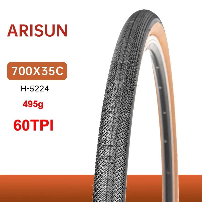 Chaoyang ARISUN ยางรถจักรยาน 700C 700x25/28/35/40C ยางจักรยานเสือหมอบ 60TPI ป้องกันการเจาะกรวดขี่จักรยาน tyre ประเภทลวดขอบสีเหลือง รูปที่ 9