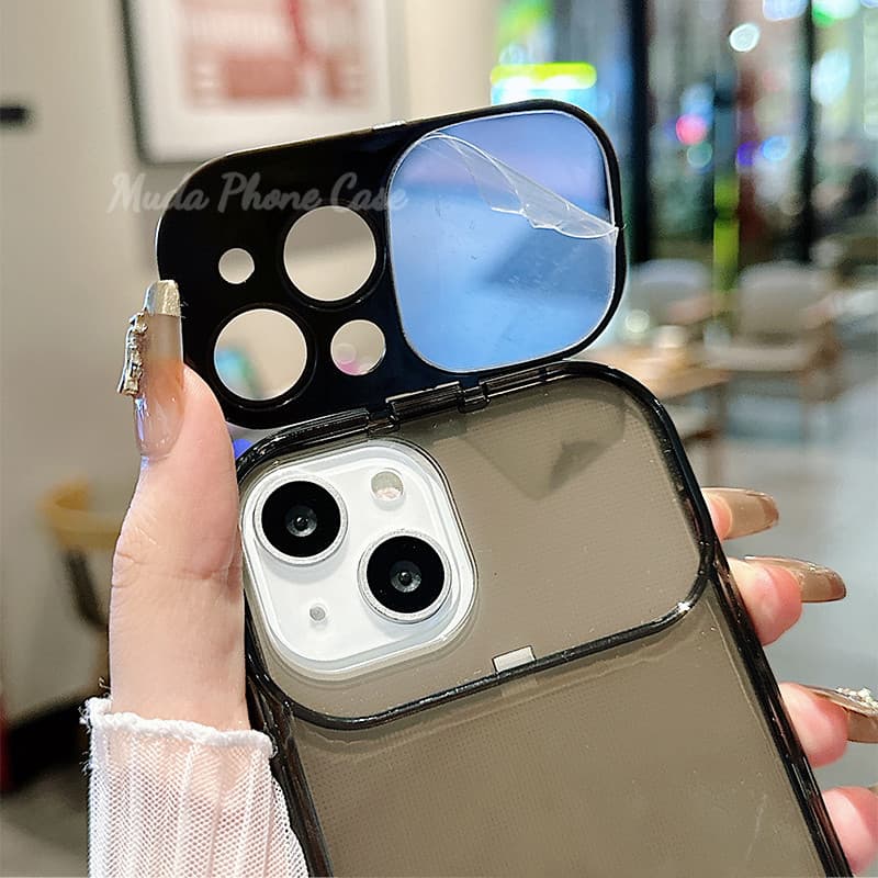 เคสมือถือDIYกระจกแต่งหน้า พับเก็บได้ กรณีน่ารัก case for iPhone 16ProMax 15PLUS/14/13/12 Pro /11 /XS Max/XR/X|8/7 Plus รูปที่ 5