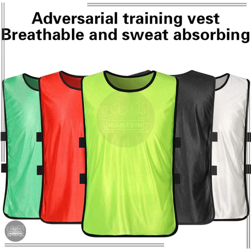 เสื้อกั๊กฟุตบอล เสื้อแบบเปิดข้าง Training Vest ผ้าโพลีเอสเตอร์ เบา นุ่ม ระบายอากาศได้ดี ใส่ออกกำลังกาย ซ้อมกีฬา รูปที่ 6