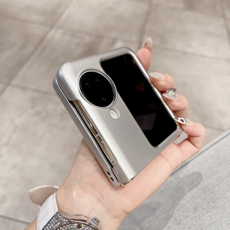 หรูหราบางเฉียบสีเมทัลลิคเคสโทรศัพท์สําหรับ ต่อต้าน ค้นหา N3 พลิก N2 พลิกแม่เหล็กชาร์จไร้สายเคลือบป้องกันลายนิ้วมือปกฮาร์ดพีซีเชลล์ รูปที่ 4