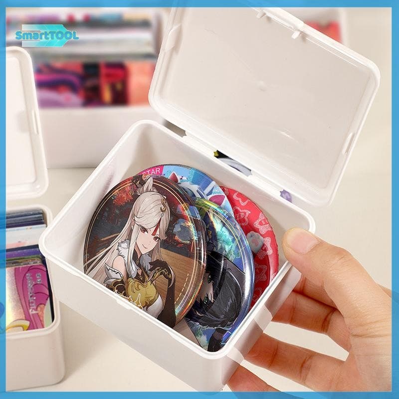 UTZN> กล่องเก็บของโปร่งใสเกาหลีการ์ด Photocard กล่องเก็บของ Photo Card Organizer Classification Flip Box ใหม่ รูปที่ 3
