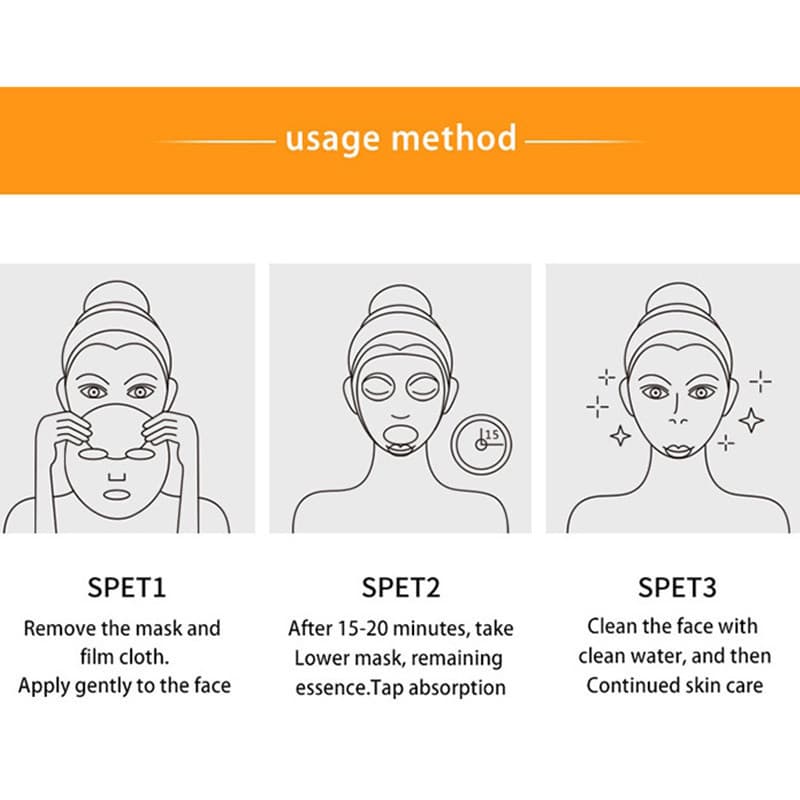 HOT มาร์คหน้า วิตามิน VC Mask มาส์กวิตามินซี หน้าขาวกระจ่างสดใส หน้าเนียนนุ่มชุ่มชื้น ปรับผิวให้ขาวมากยิ่งขึ้น รูปที่ 9