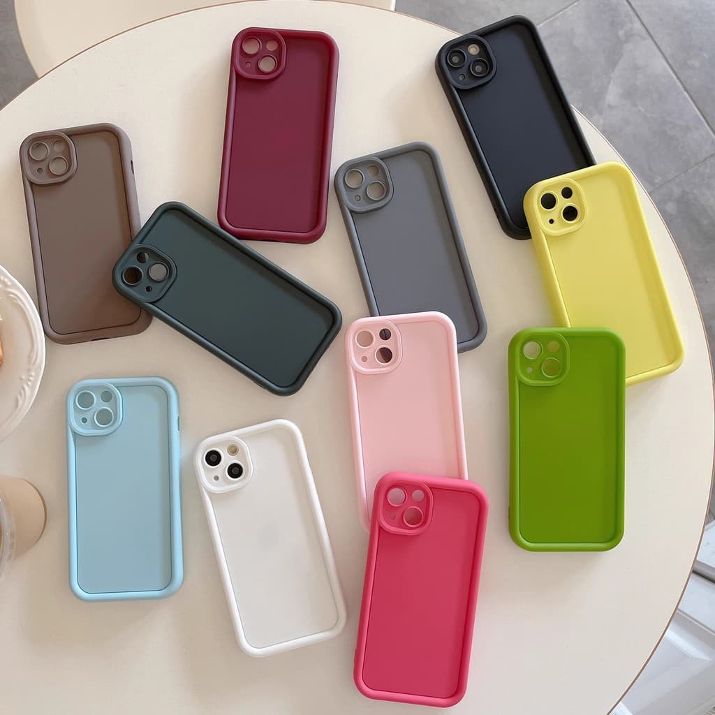 สีลูกกวาดซิลิโคนนุ่ม For Samsung Galaxy A15 A24 A14 A50 A04s A11 A05 A04 A05s A13 A03s A32 A03 A53 A34 A54 A12 A04E เคส รูปที่ 1