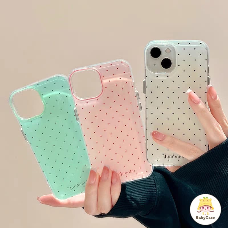 เคสไอโฟน 16 13 สำหรับ iPhone 17 11 15 16 13 14 12 Pro Max 15Plus 16Plus 14Plus ความสดใหม่สีสันสดใสจุดเล็ก ๆ รูปที่ 1