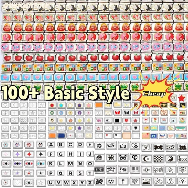 DIY ภาษาอิตาลี เสน่ห์ สร้อยข้อมือ ข้อต่อฟิตติ้ง 9 มม ใหม่ โมดูลเชื่อมโยง สเตนเลส 9 มม. สําหรับทําเครื่องประดับ สร้อยข้อมือ DIY รูปที่ 2