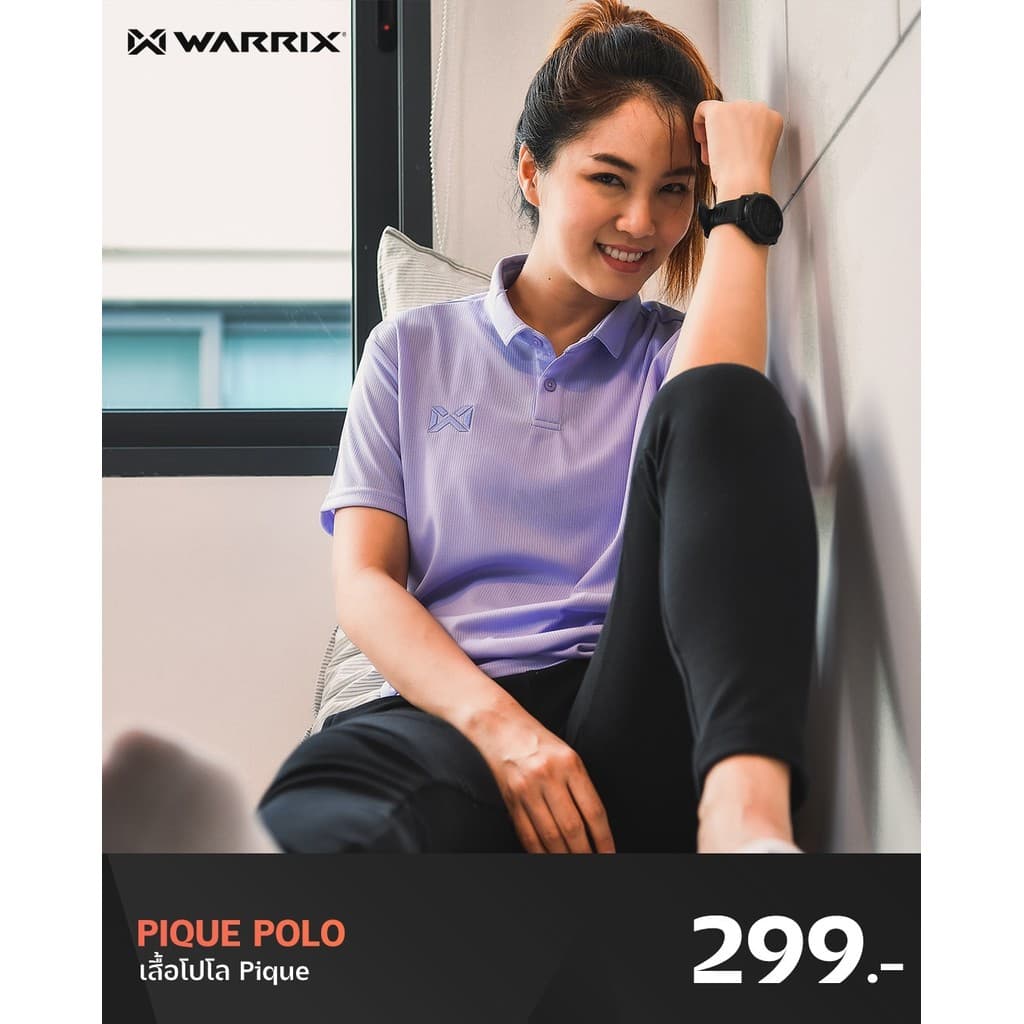 ลดโหดเหมือนโกรธใคร! เสื้อโปโล warrix วาริกซ์ วอริกซ์ รุ่น WA-212PLACL30 PIQUE POLO แท้ 100 รูปที่ 3