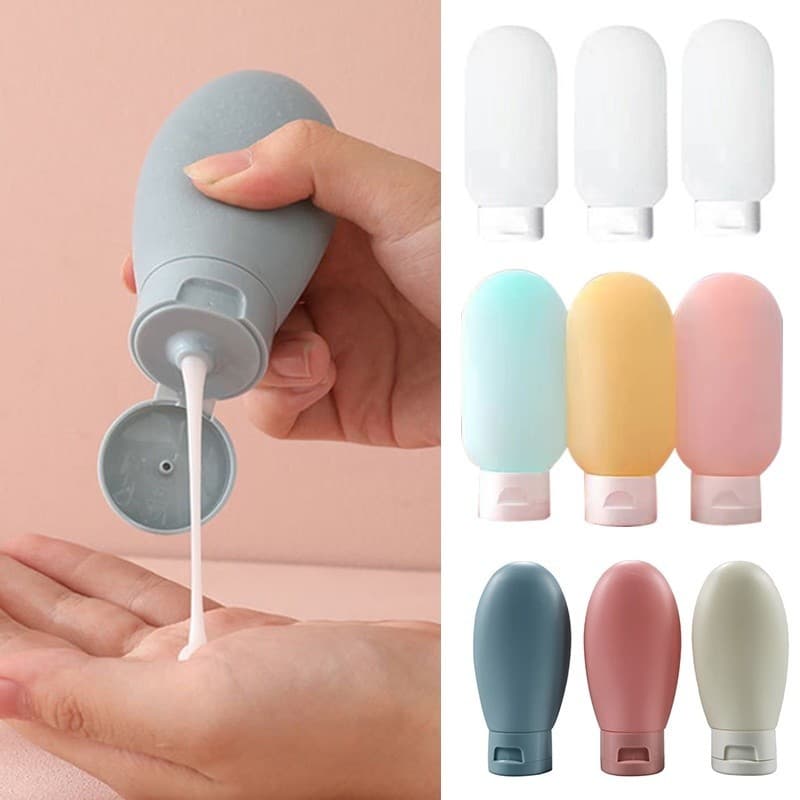 3 ชิ้น ขวดรีฟิล ขนาด 60 มล. แบบพกพา สําหรับใส่โลชั่น แชมพู ครีมกันแดด เหมาะกับการเดินทางG3154 รูปที่ 3
